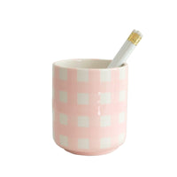 Gingham Vase (Various Colors Available)