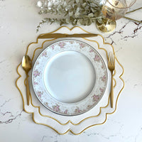 Ivory Wavy Faux Leather Placemat
