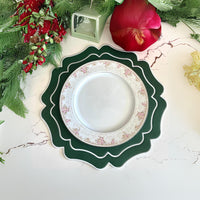 Green Wavy Faux Leather Placemat
