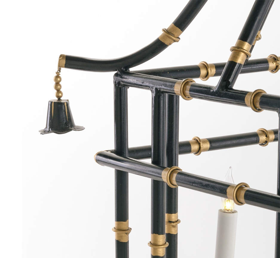 Black & Gold Bamboo Lantern (2 Sizes)