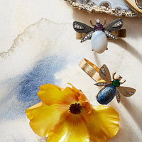 Etched Wing Bug Skinny Napkin Rings – Agate (Set of 4)