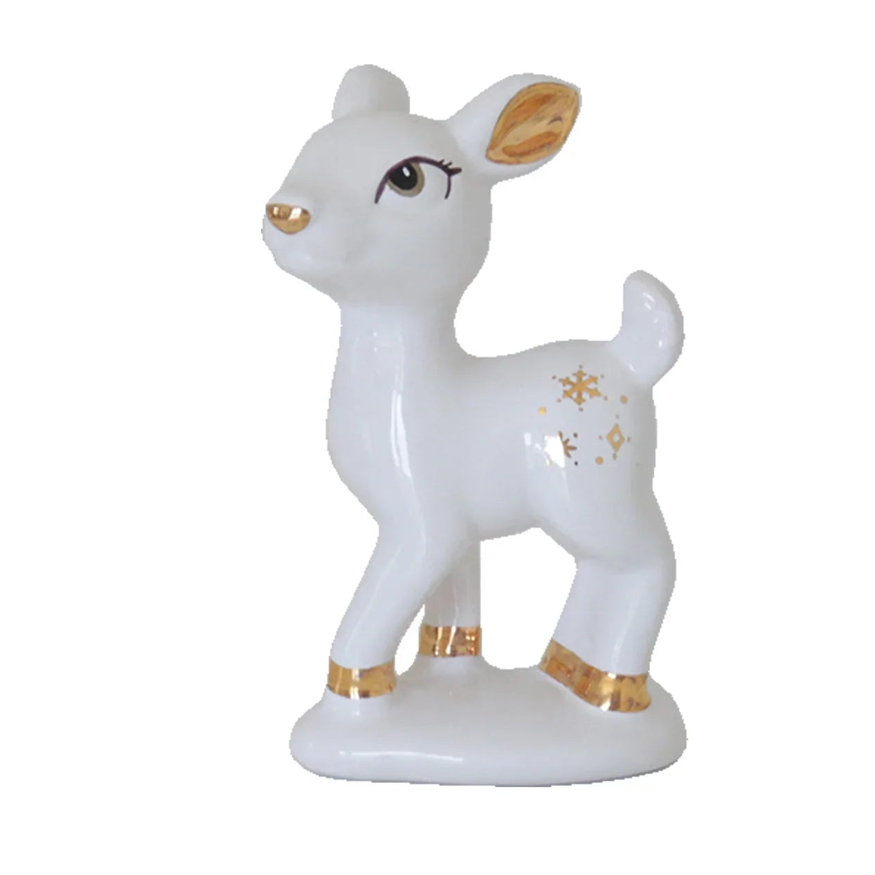 Retro Reindeer Baby in White
