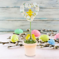 Easter Chick Egg Topiary Wreath Pot - 12.5"