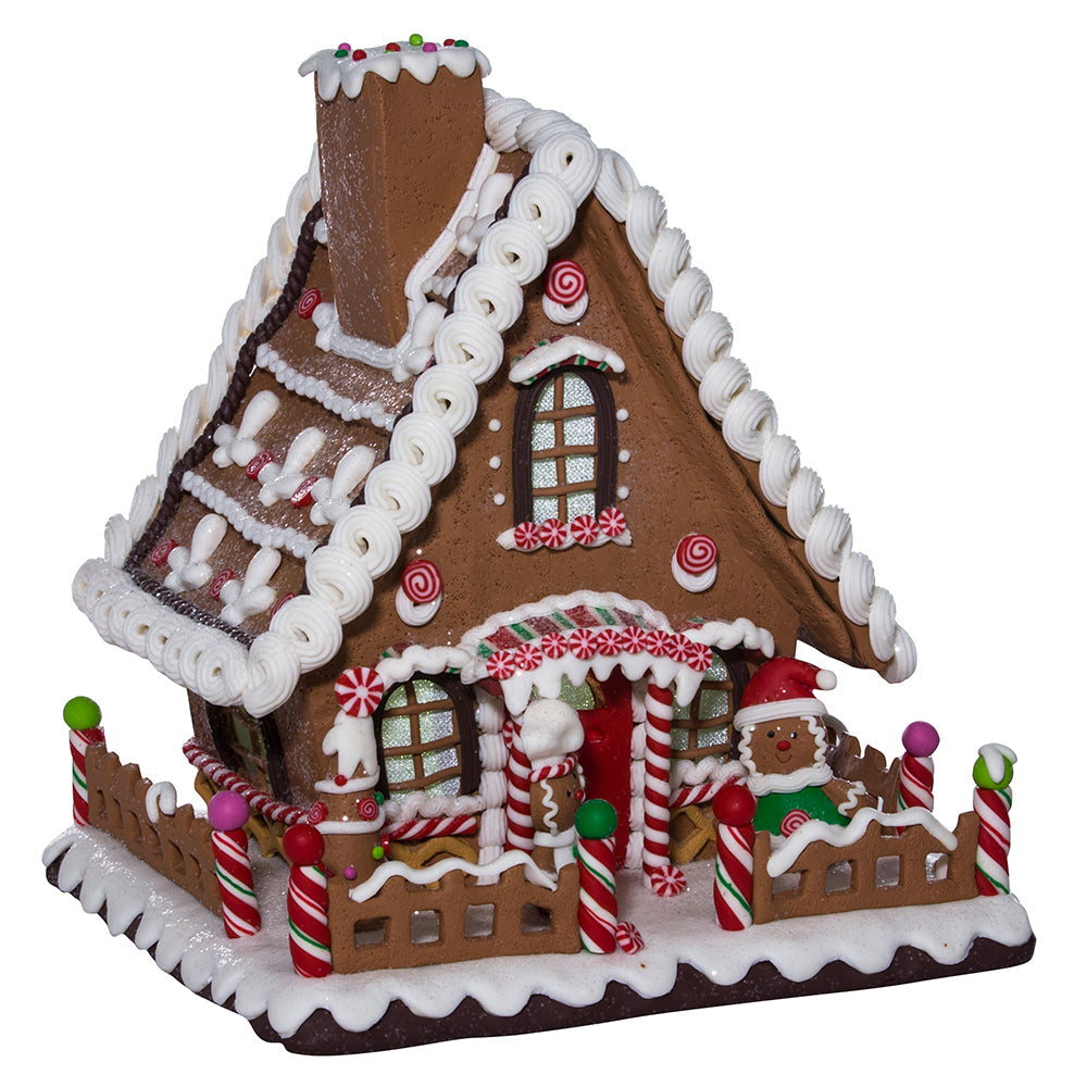 Gingerbread LED Candy House Table Piece