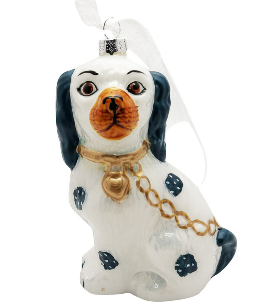 Blue Staffordshire Dog Gift Topper